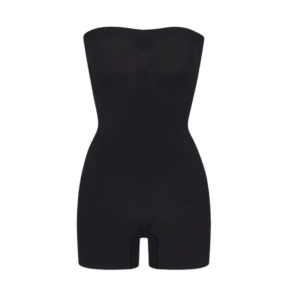 SKIMS Seamless Sculpt Strapless Shortie Bodysuit Onepiece Size XL Onyx